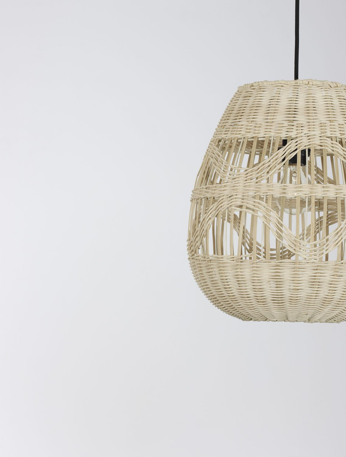 Suspension Marlo beige, rotin, H 185 cm (9586501)