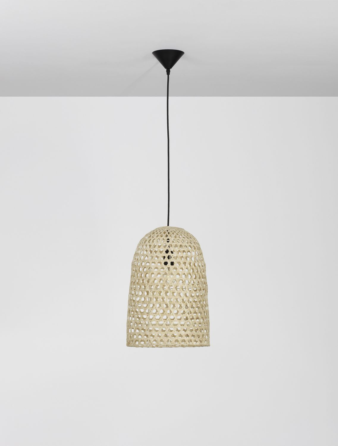 Suspension Aurora beige, rotin, H 190 cm