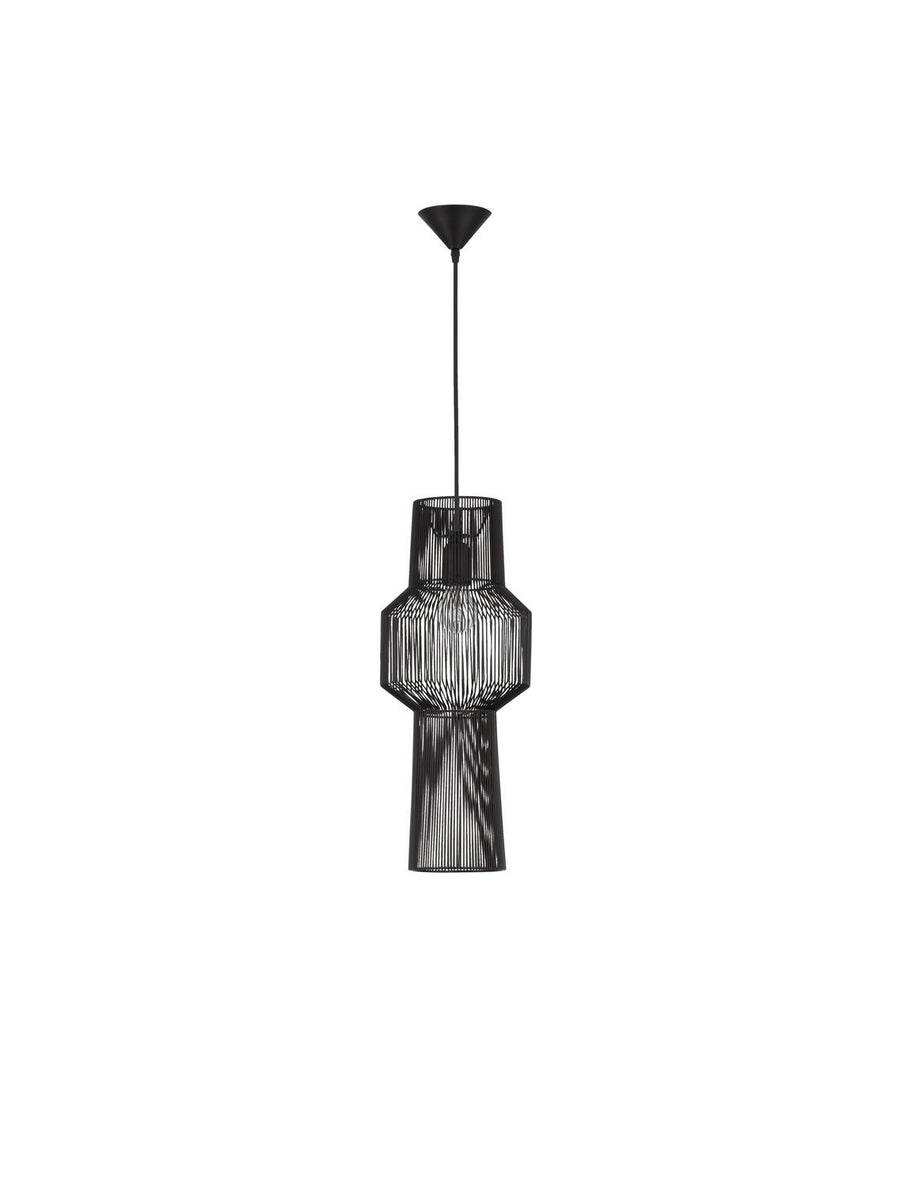 Suspension Bredo noire, H 195 cm