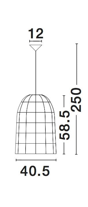 Suspension Aurora beige, rotin, H 250 cm (9586681)