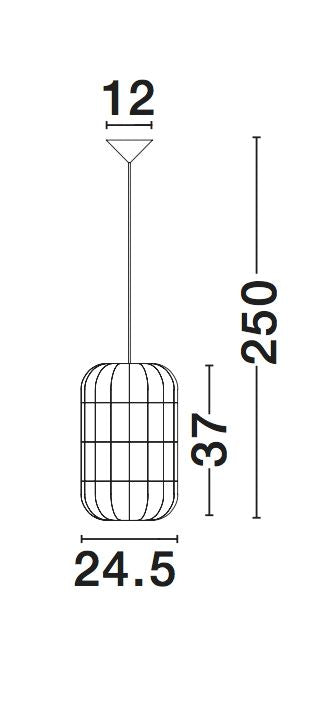 Suspension Aurora beige, rotin, H 250 cm (9587161)