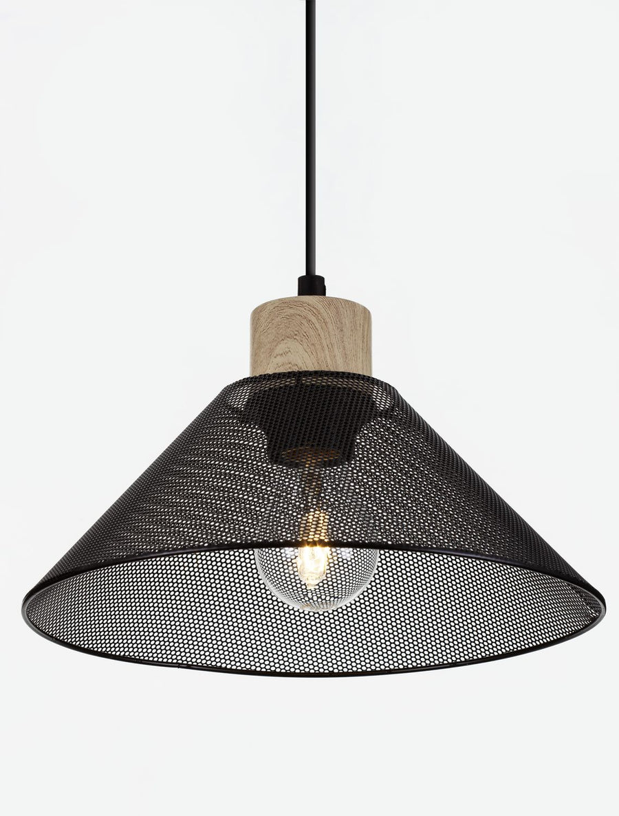 Suspension IAN noire, H 110 cm