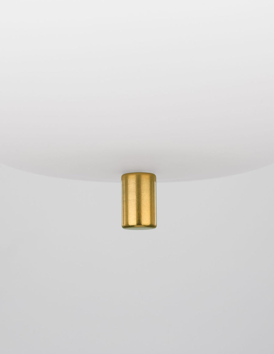 Suspension Lato dorée et blanche, verre (9624065)