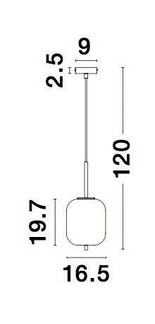 Suspension Lato noire, verre (9624075)