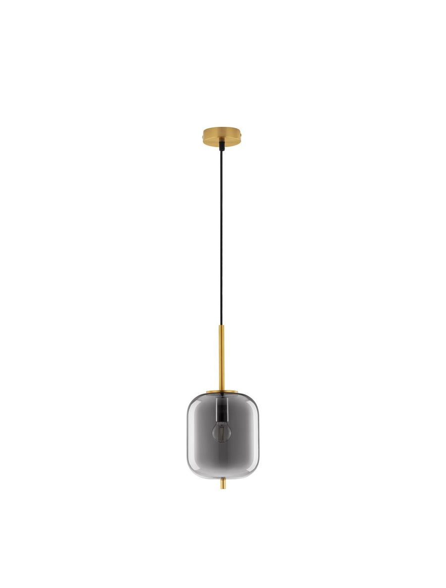 Suspension Lato dorée et fumée, verre (9624097)