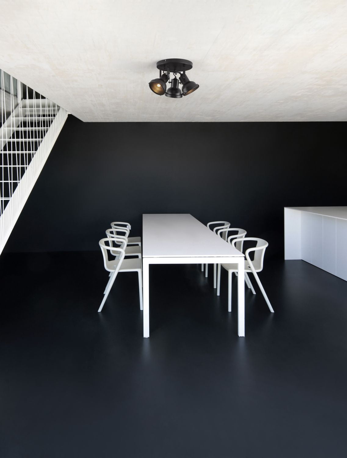 Plafonnier Ruvi 3 lumières noir