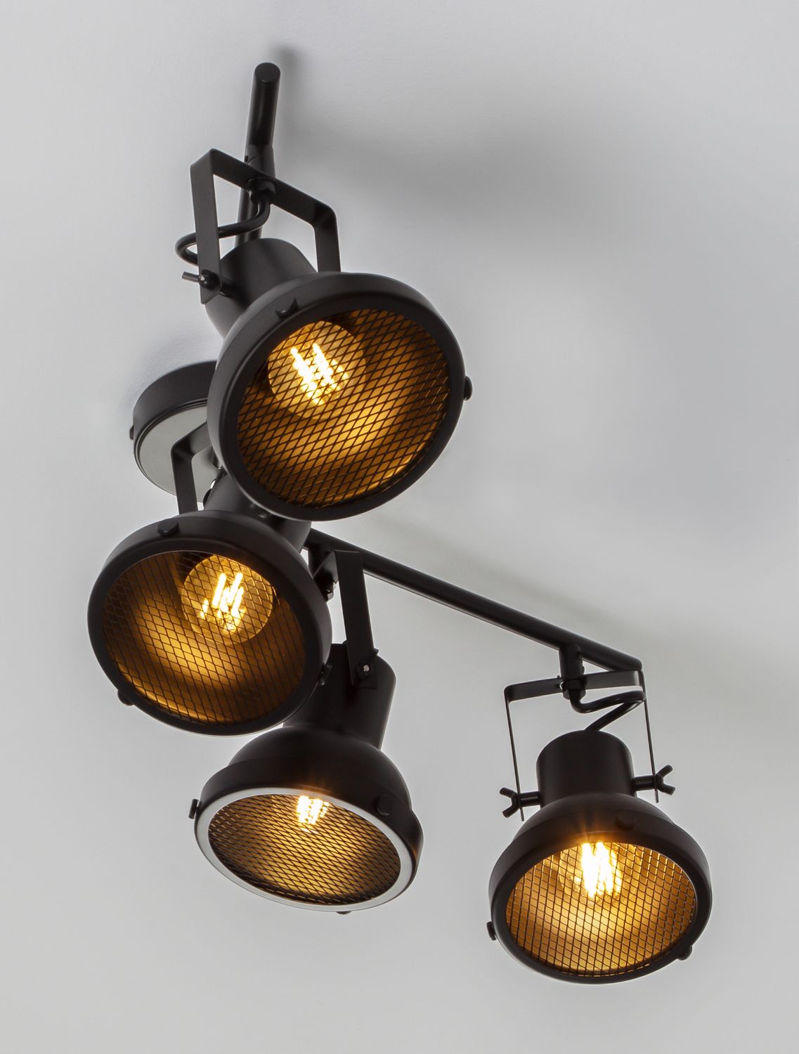 Plafonnier Ruvi 4 lumières noir