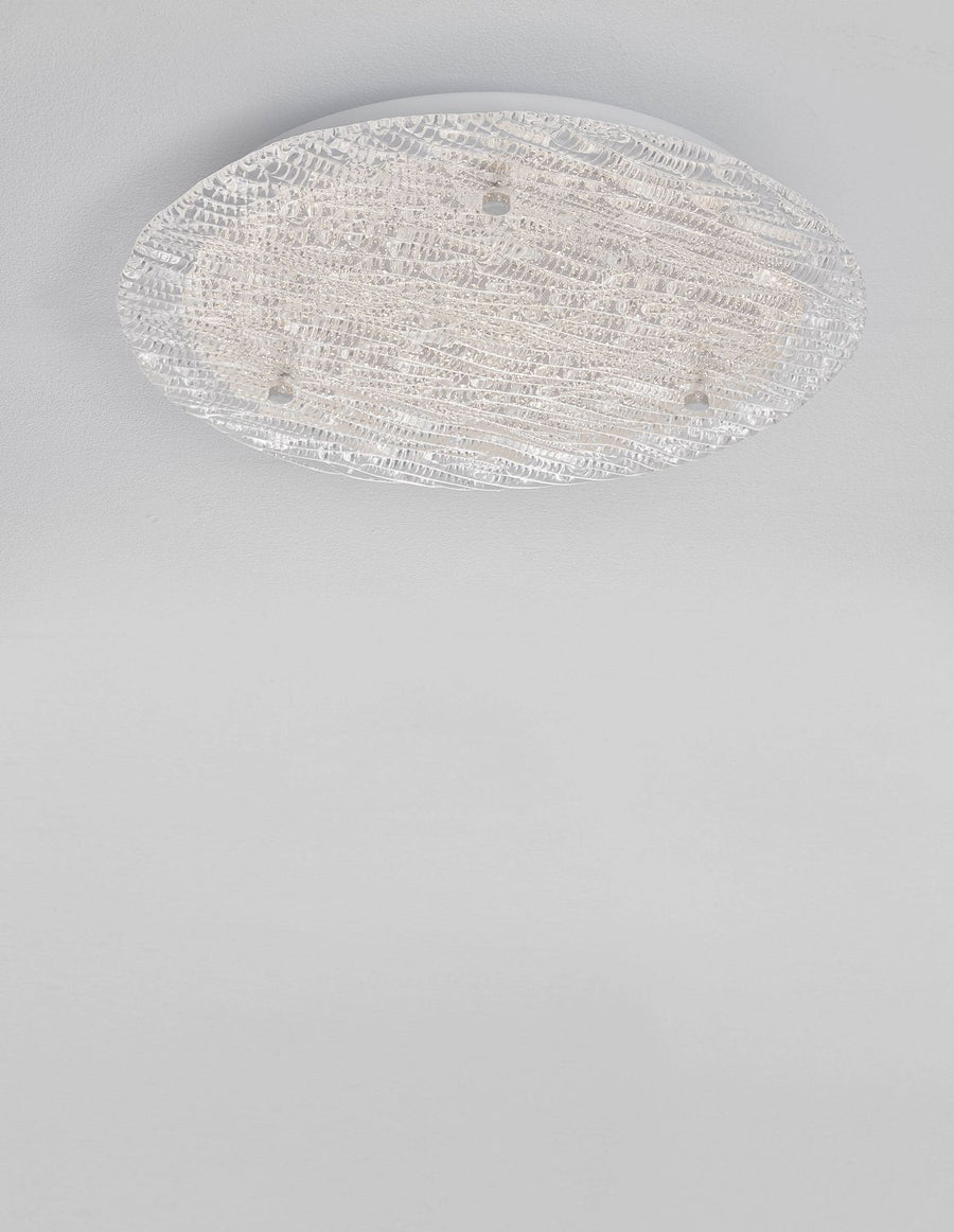 Plafonnier Wing blanc, verre
