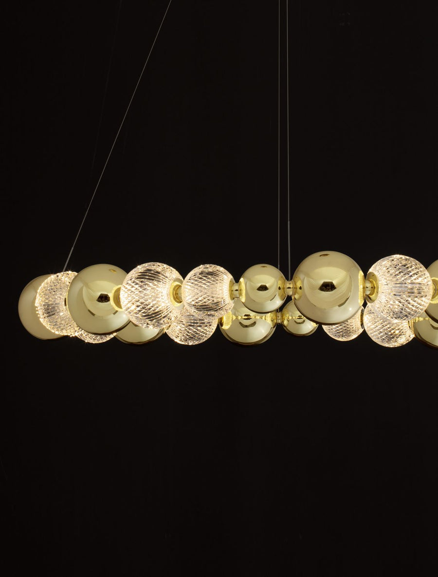 Suspension Brille dorée, H 120 cm (9695202)