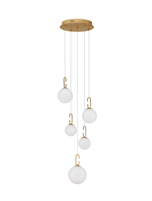 Suspension luminaire | Hook Dorée H 180 cm