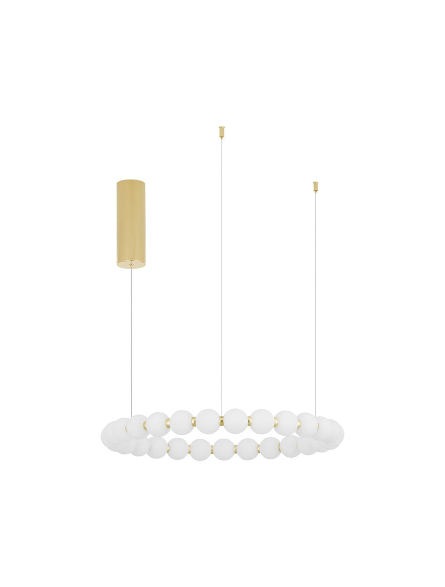 Suspension Perla dorée, verre, H 200 cm (9695230)