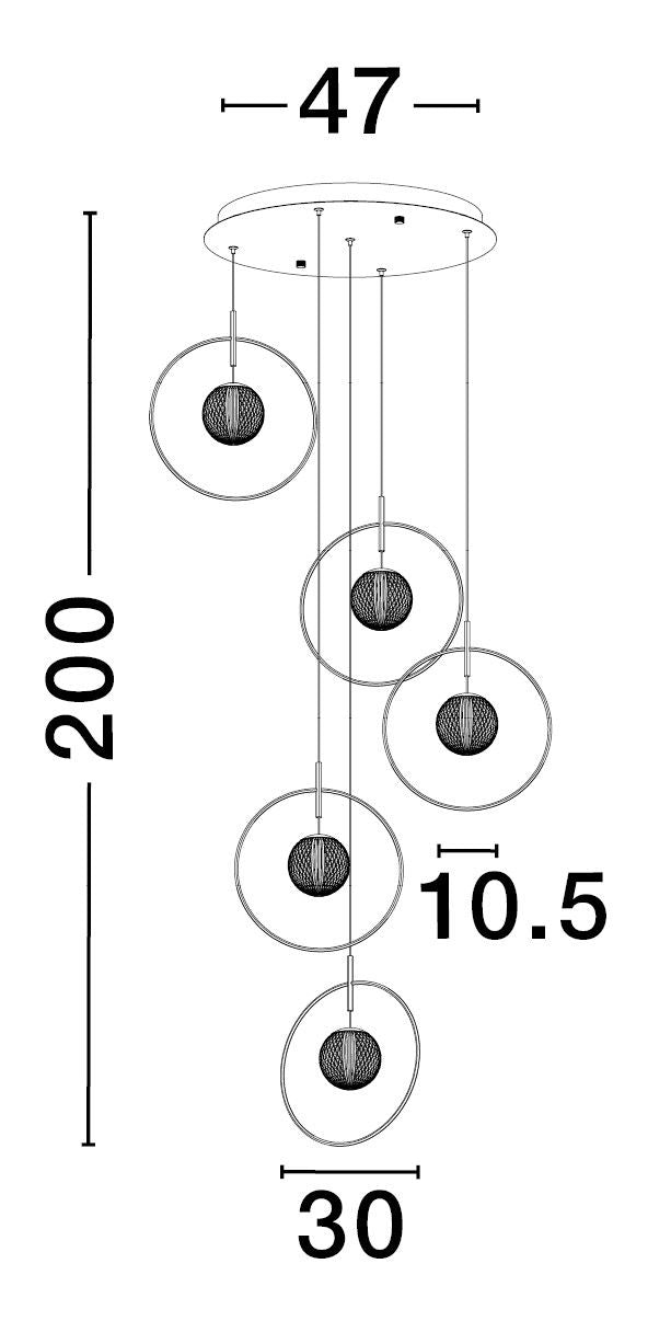 Suspension Atos dorée (9695235)