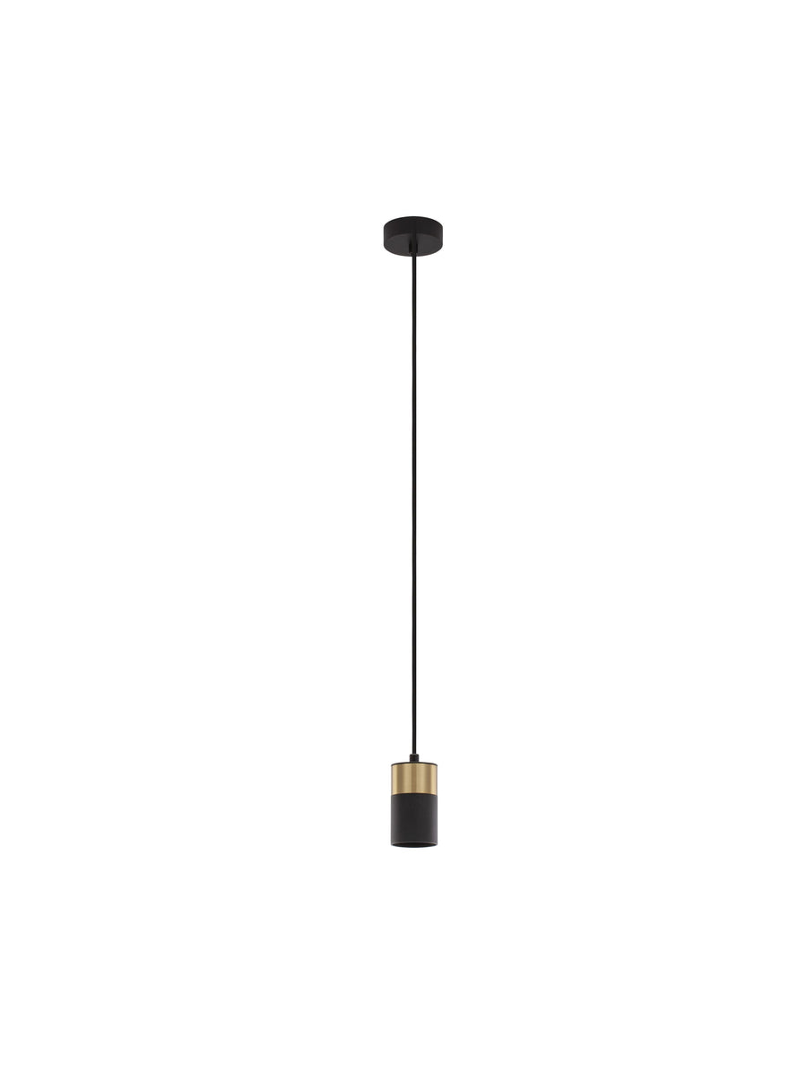 Suspension Pongo noire, H 160 cm