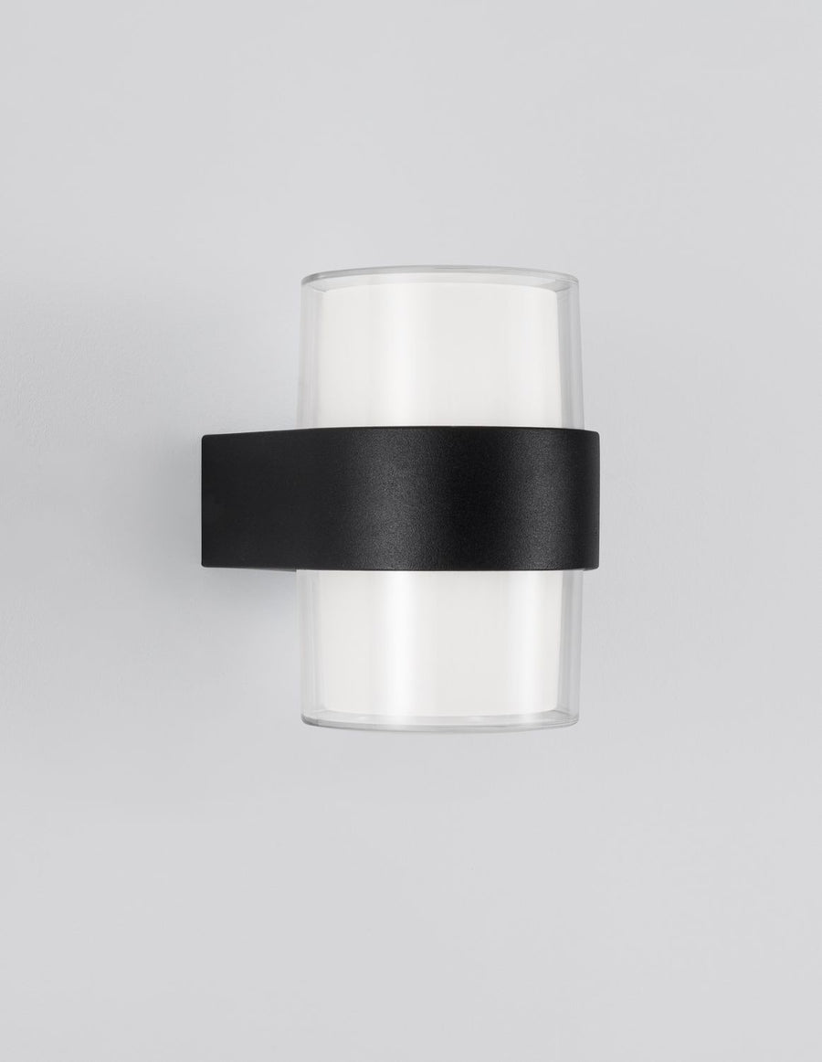 Applique extérieure Darf noire, H 13 cm