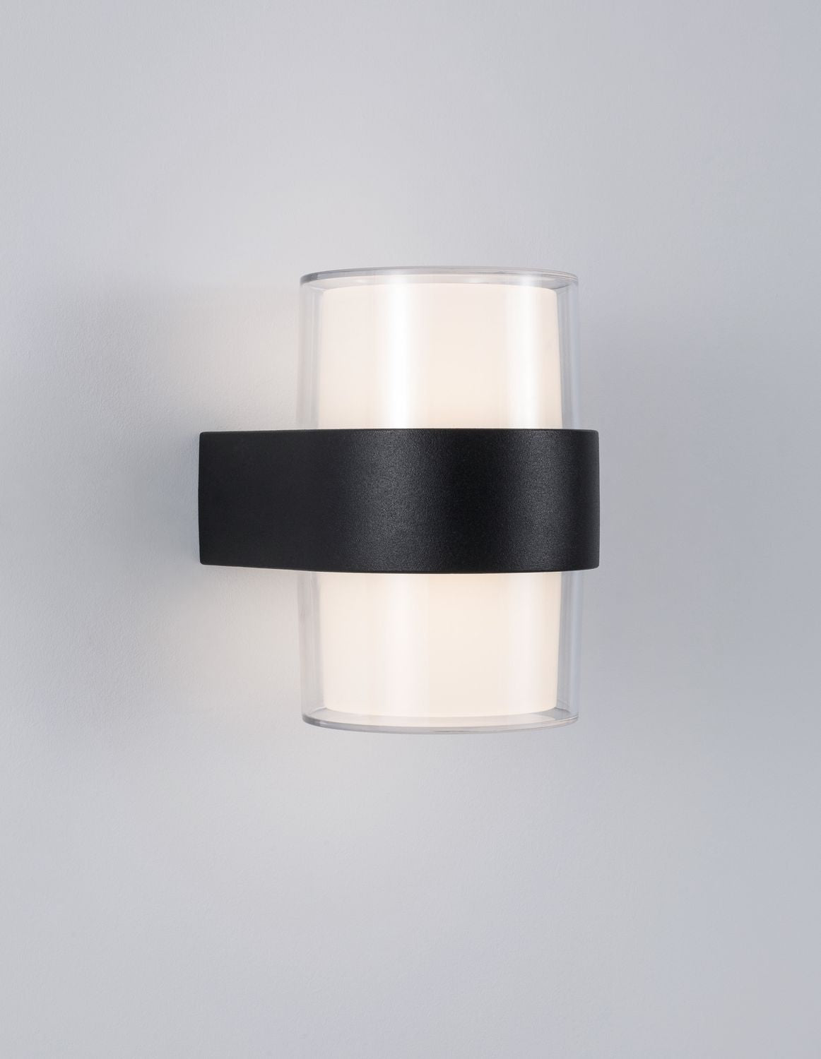 Applique extérieure Darf noire, H 13 cm