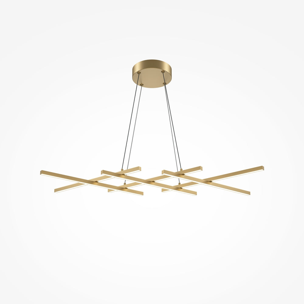 Version finition dorée de la suspension présentée de face sur fond clair