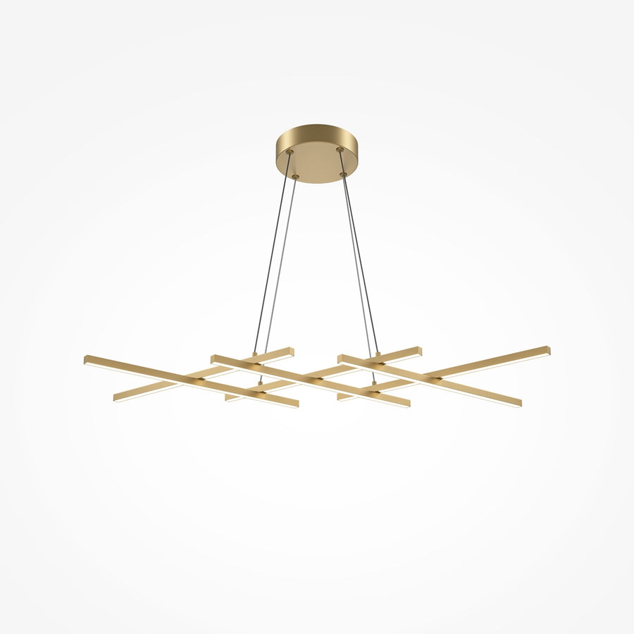 Version finition dorée de la suspension présentée de face sur fond clair