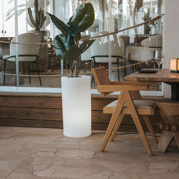Palma 70 cylindrical illuminated planter