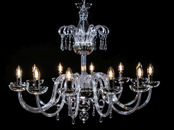 AL057 clear glass chandelier