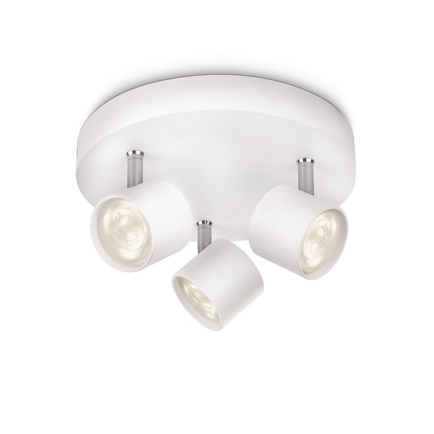 Plafonnier Star blanc, 3 lumières