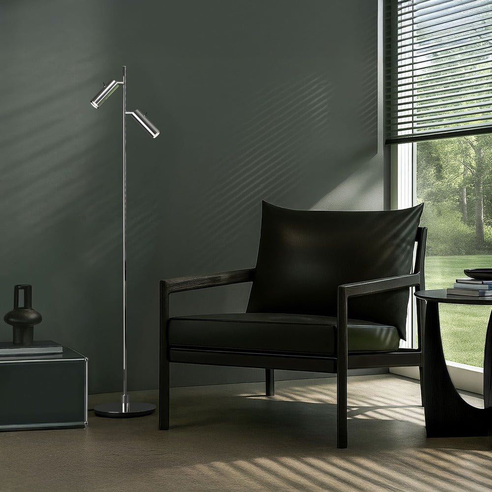 Lampadaire Pipeline double