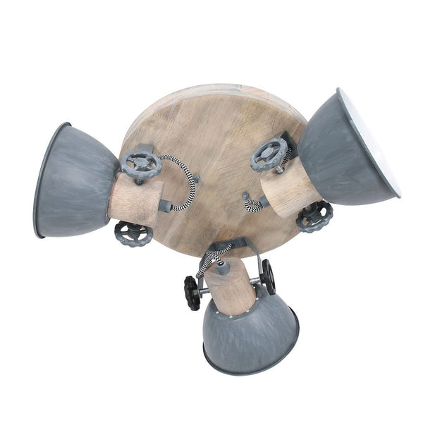Gearwood Grey Wood Ceiling Light