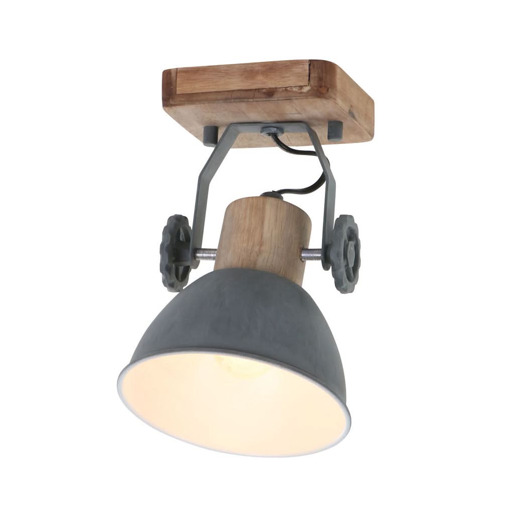 Plafonnier Gearwood 7968GR Gris | Designix - - https://designix.fr
