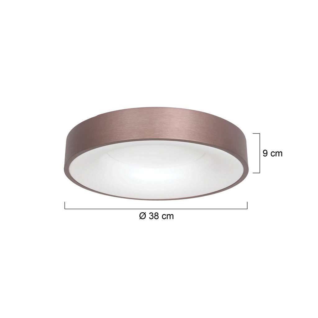 Dimensions du plafonnier led noir Ringlede : Ø 38 x 9 cm – Designix.fr