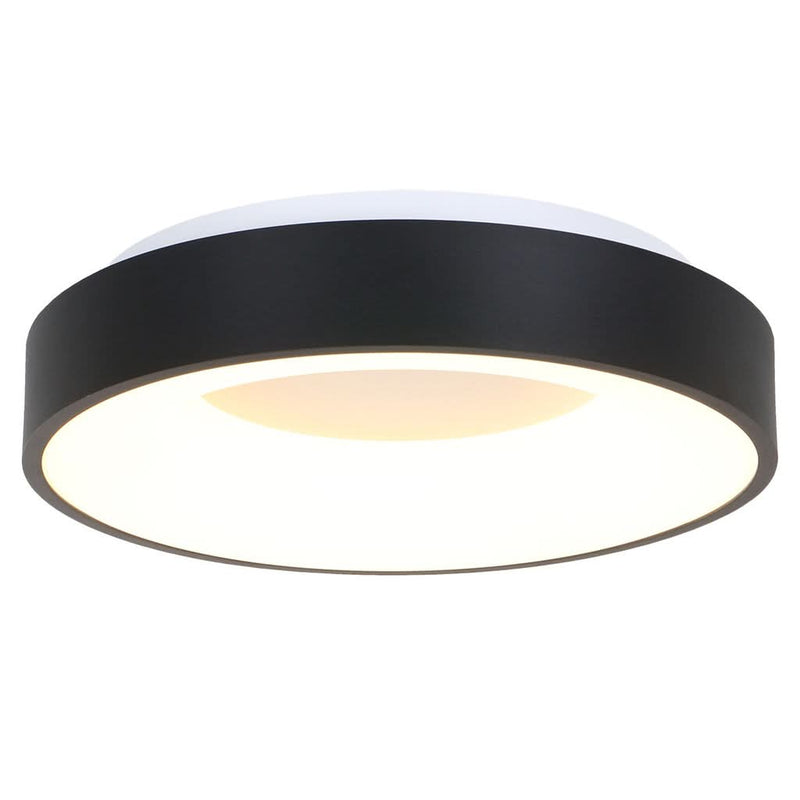 Ringlede Modern Black Ceiling Light 48cm