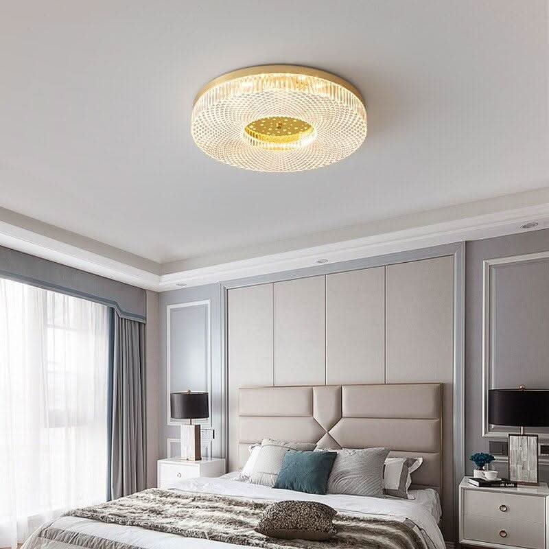 Plafonnier Cuivre Rond | Soirée Étoilée - Designix Plafonnier Doré | Diamètre 40cm
