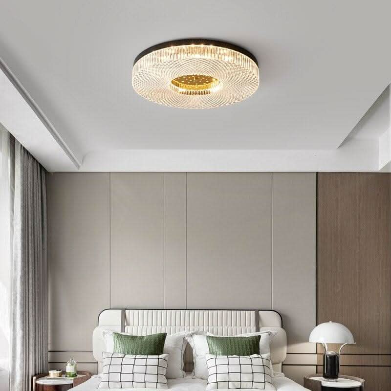 Plafonnier Cuivre Rond | Soirée Étoilée - Designix Plafonnier Doré | Diamètre 40cm