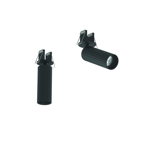 Plafonnier Orientable ZAMBELIS D45 7W DESIGN Noir Mat Avec Driver S119