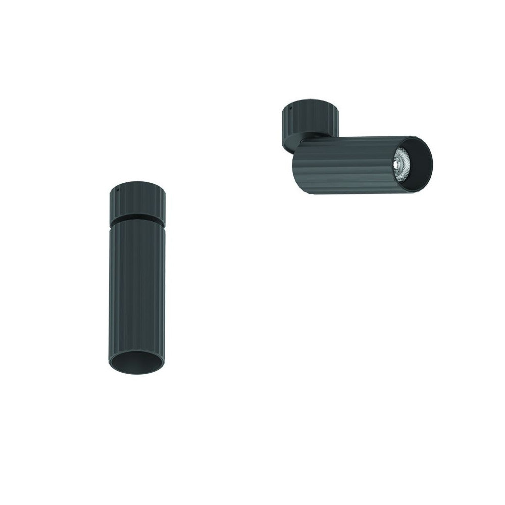 Plafonnier Orientable ZAMBELIS D45 7W DESIGN Noir Mat Avec Driver S122