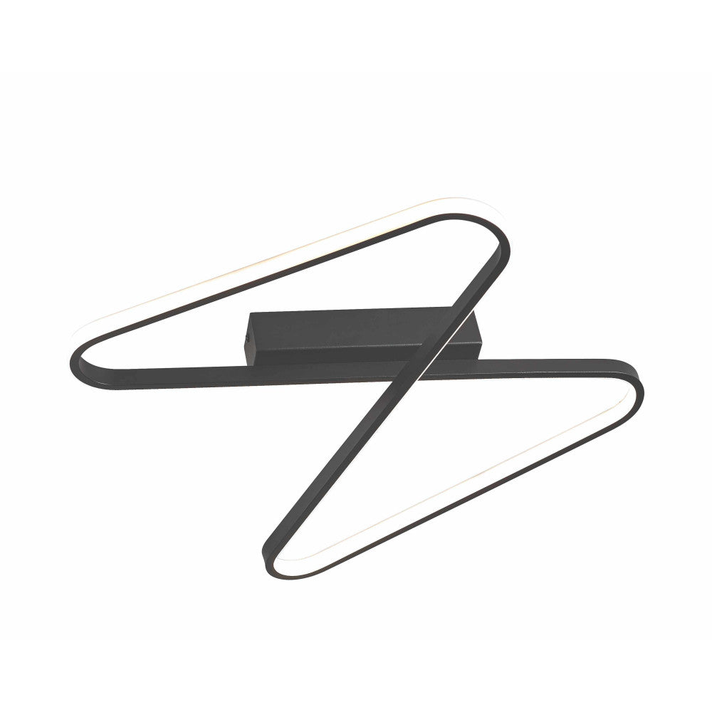 Plafonnier ZAMBELIS 38W DESIGN Noir Sable