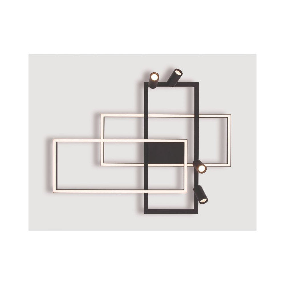 Plafonnier ZAMBELIS 52W DESIGN Noir Sable 22020