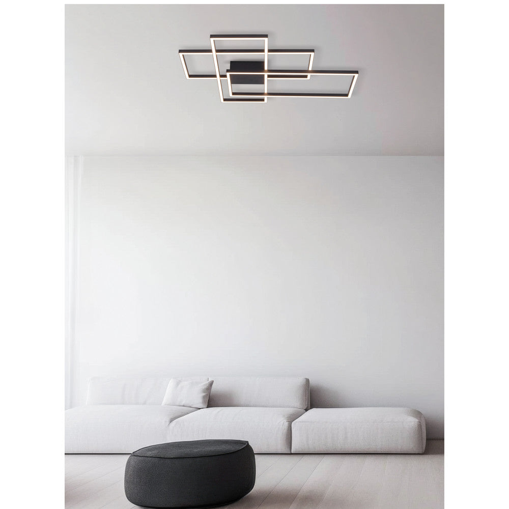 Plafonnier ZAMBELIS 55W DESIGN Noir Sable 2020