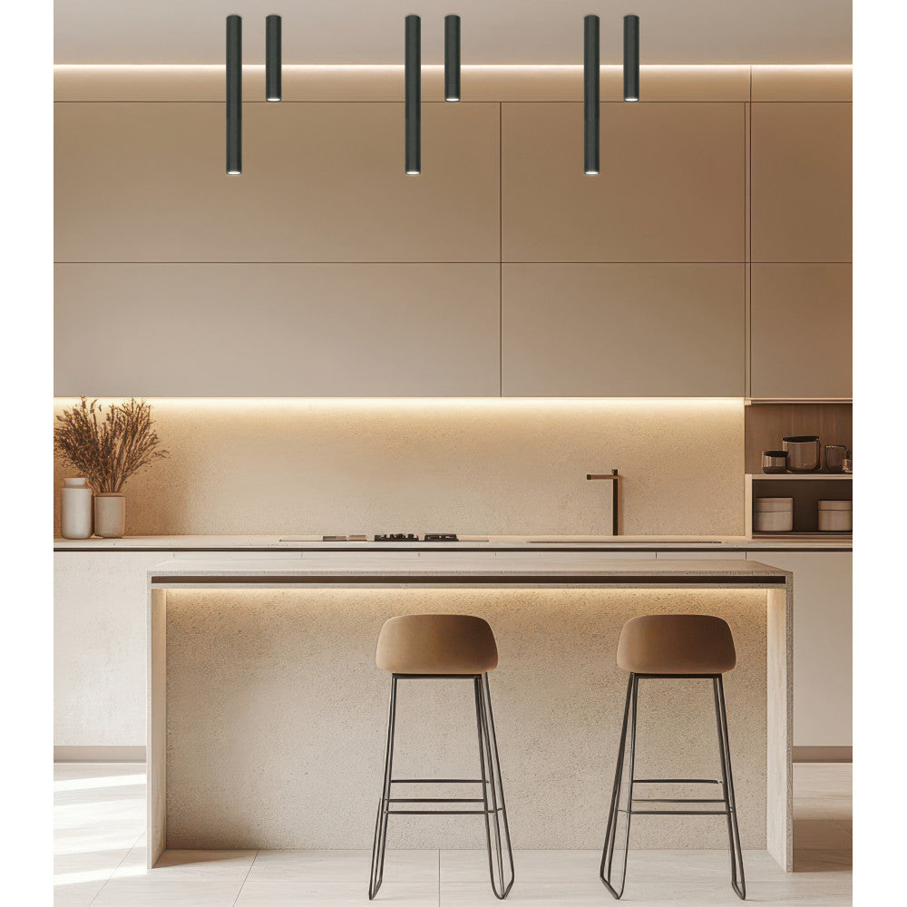 Plafonnier ZAMBELIS D54 GU10 DESIGN Noir Sable 23226
