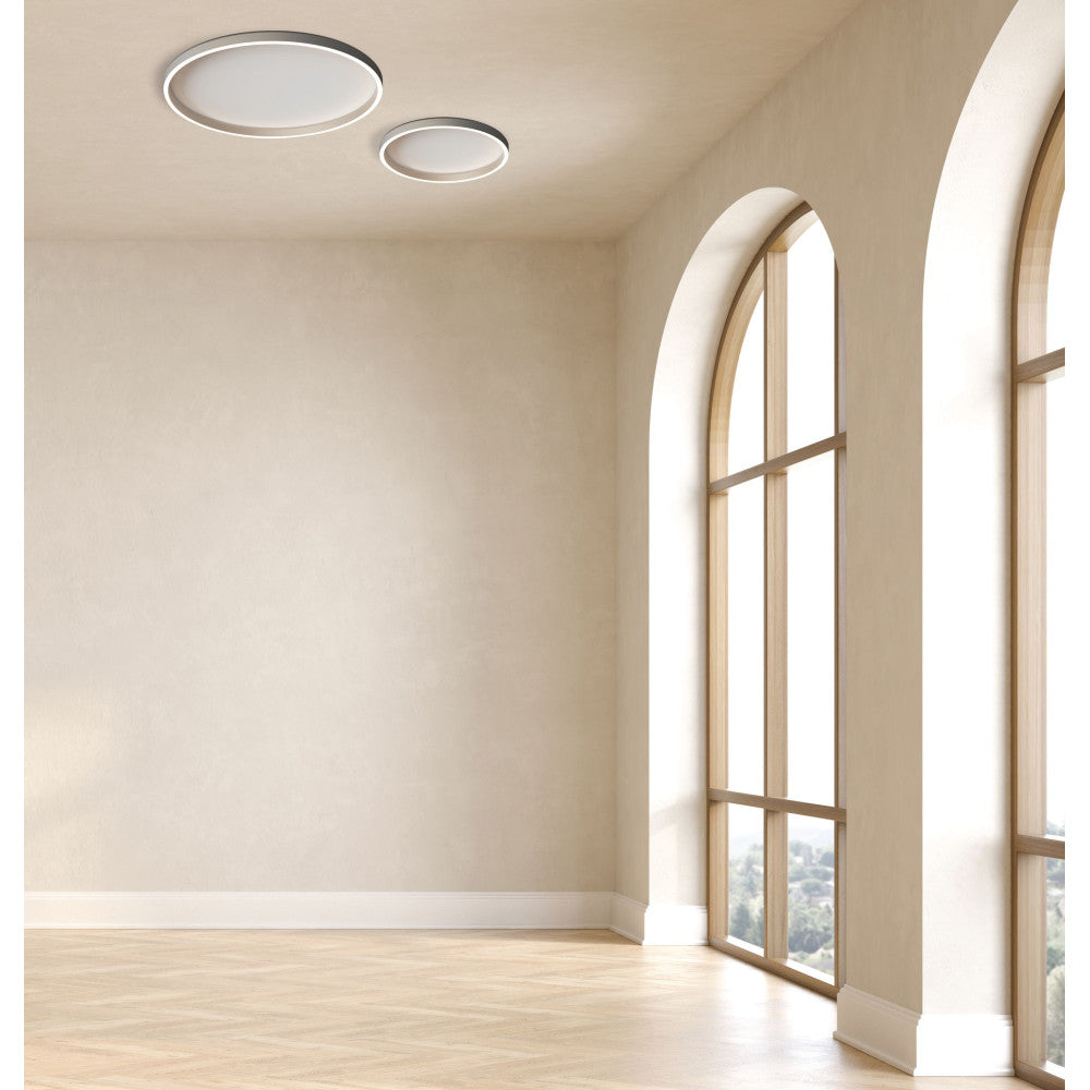 Plafonnier ZAMBELIS D590 41W CCT Dimmable DESIGN Argent Brosse 25165