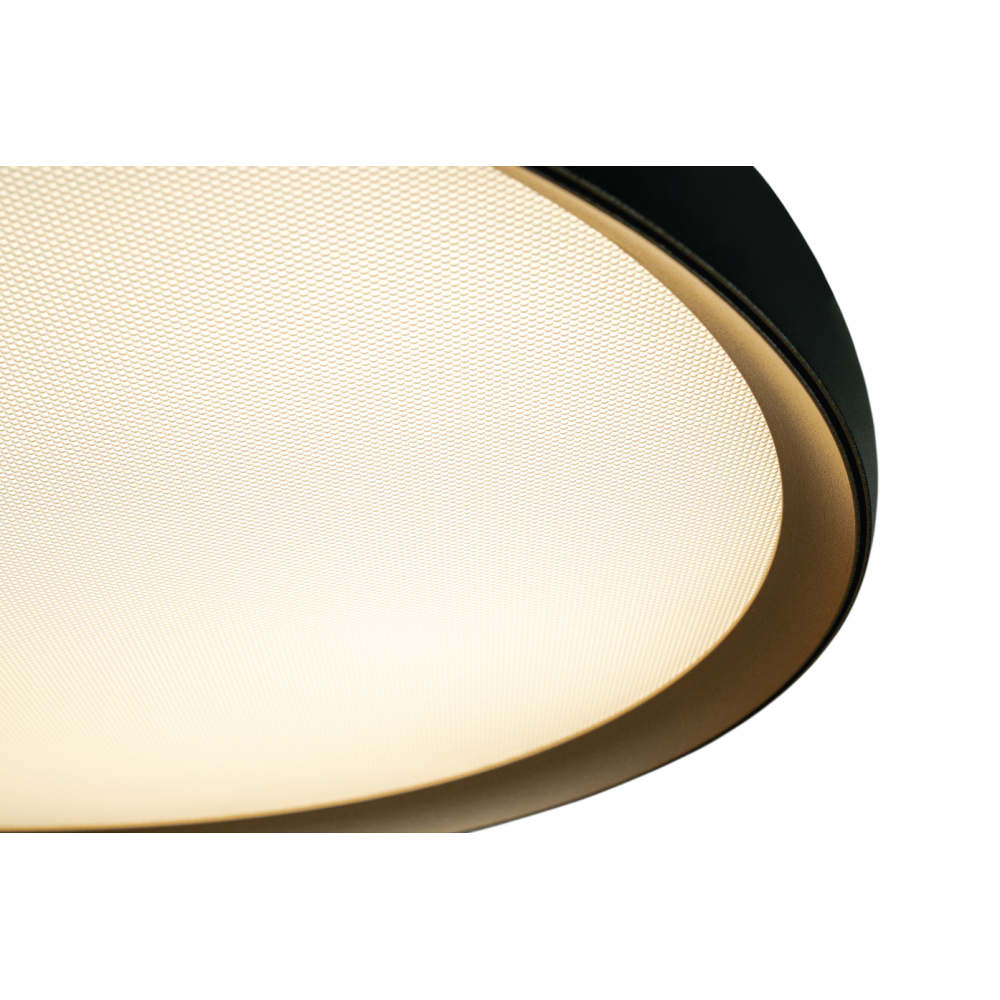 Plafonnier ZAMBELIS D600 42W CCT Dimmable DESIGN Noir Mat et Or 25189