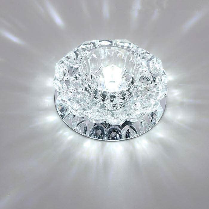 Plafonnier LED en cristal et mirroir | Designix - Luminaire - https://designix.fr