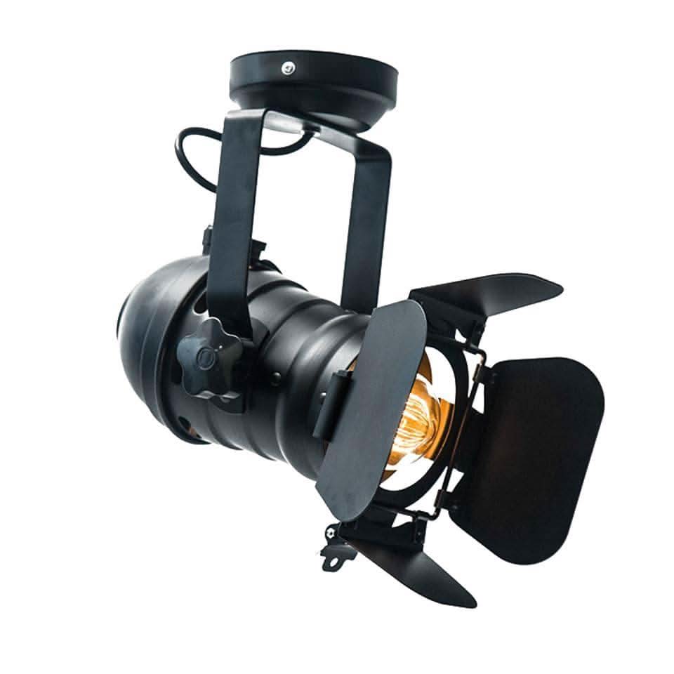 Vue d'ensemble sur fond blanc du projecteur orientable avec ses quatre volets