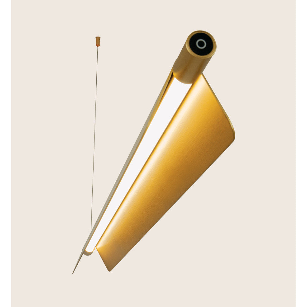 Suspension ZAMBELIS Tactile 22W CCT Dimmable DESIGN Or Brosse 25191