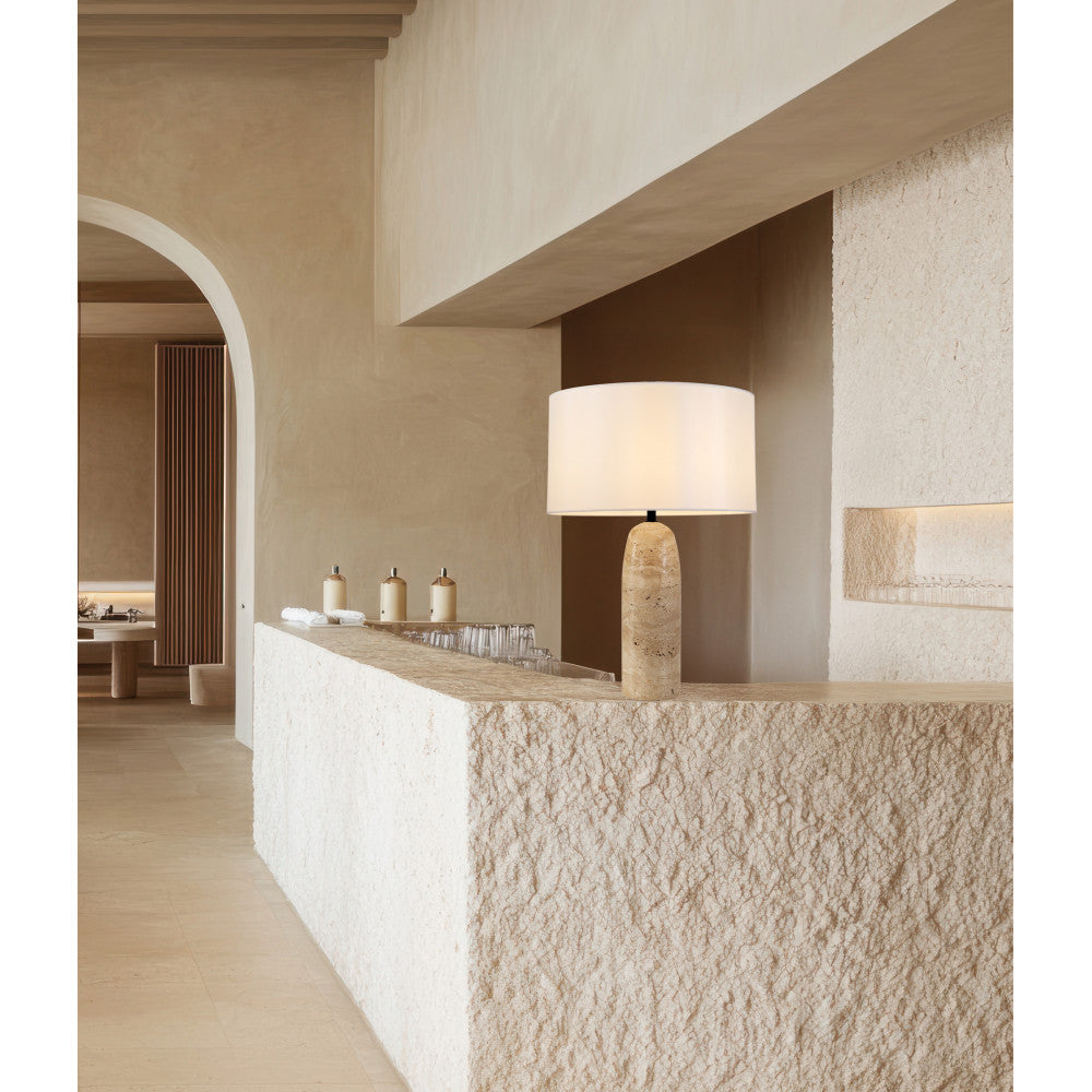 Lampe sur Table ZAMBELIS D350 E27 DESIGN Pierre Naturelle Sans Source 25428
