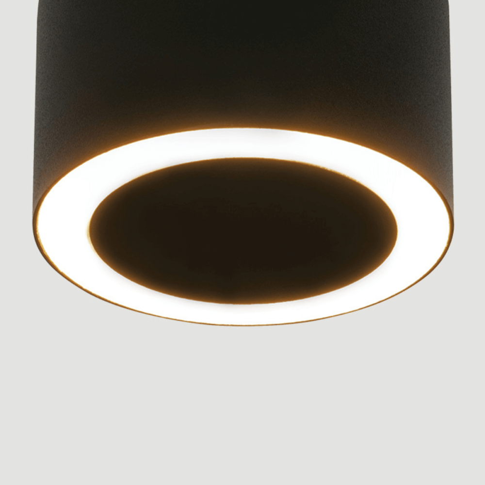 Plafonnier ZAMBELIS D100 7W DESIGN Noir Sable Avec Driver 25309