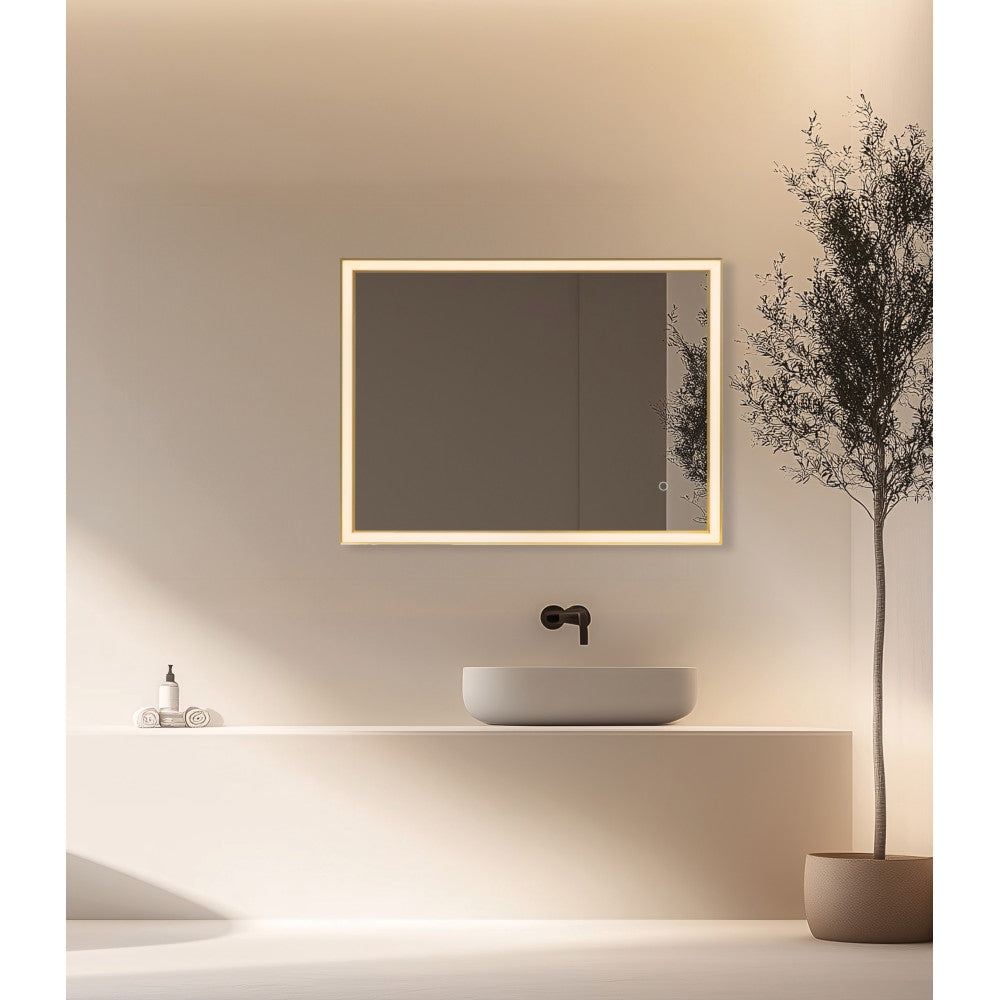 Miroir ZAMBELIS Tactile 23W CCT Dimmable IP44 DESIGN Or Anodise 25393
