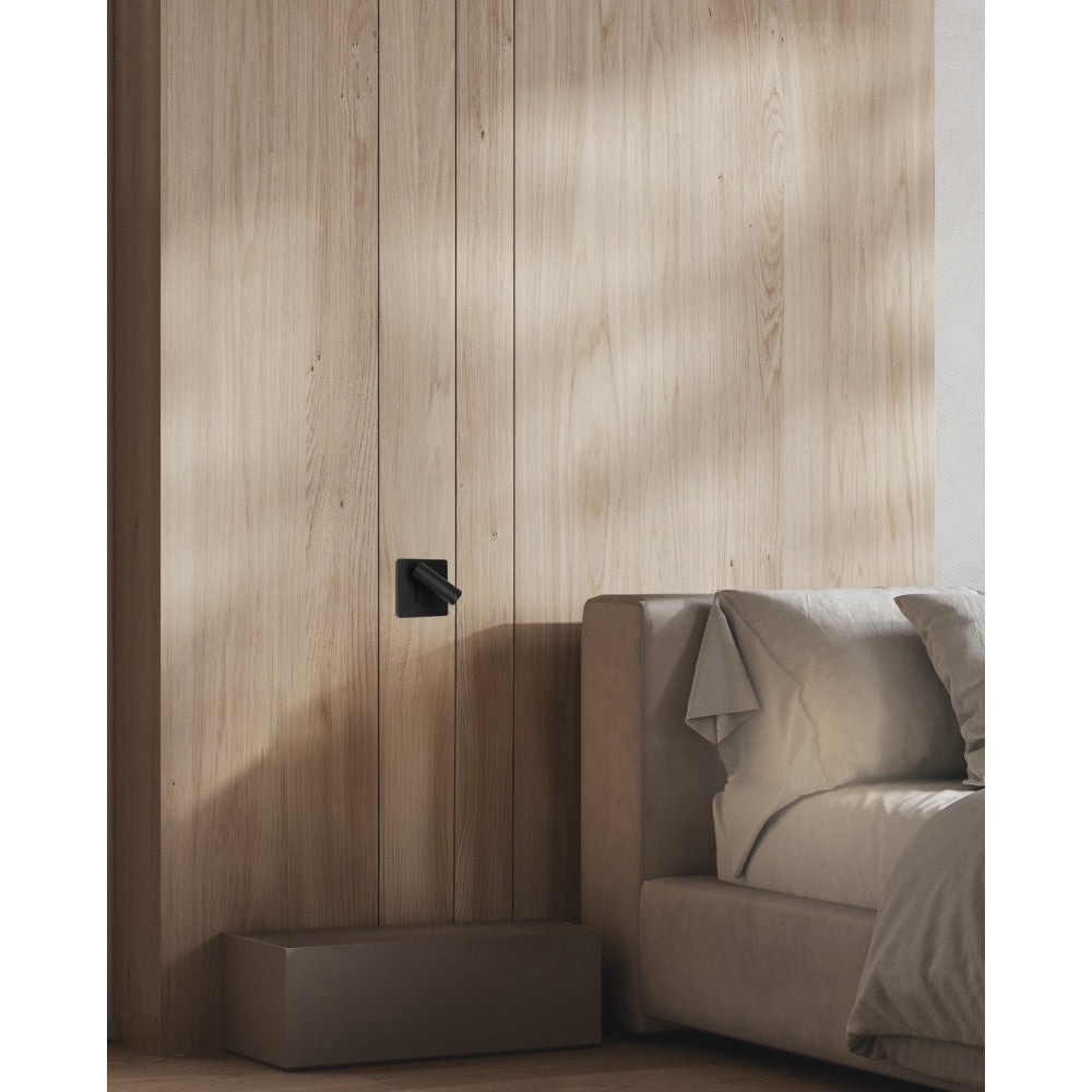 Applique Murale ZAMBELIS Lecture 3W Interrupteur DESIGN Noir Sable 25281