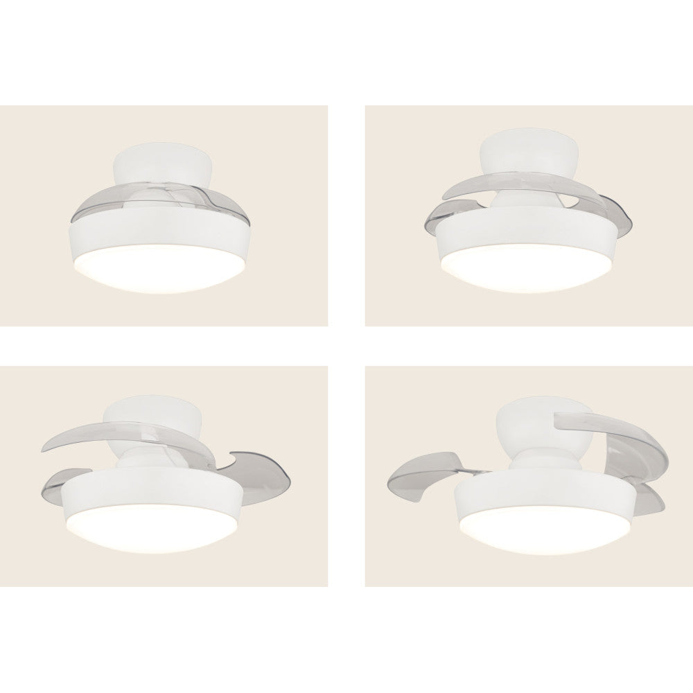 Ventilateur ZAMBELIS D550 20W CTT avec Telecommande et Interrupteur DESIGN Blanc 25329