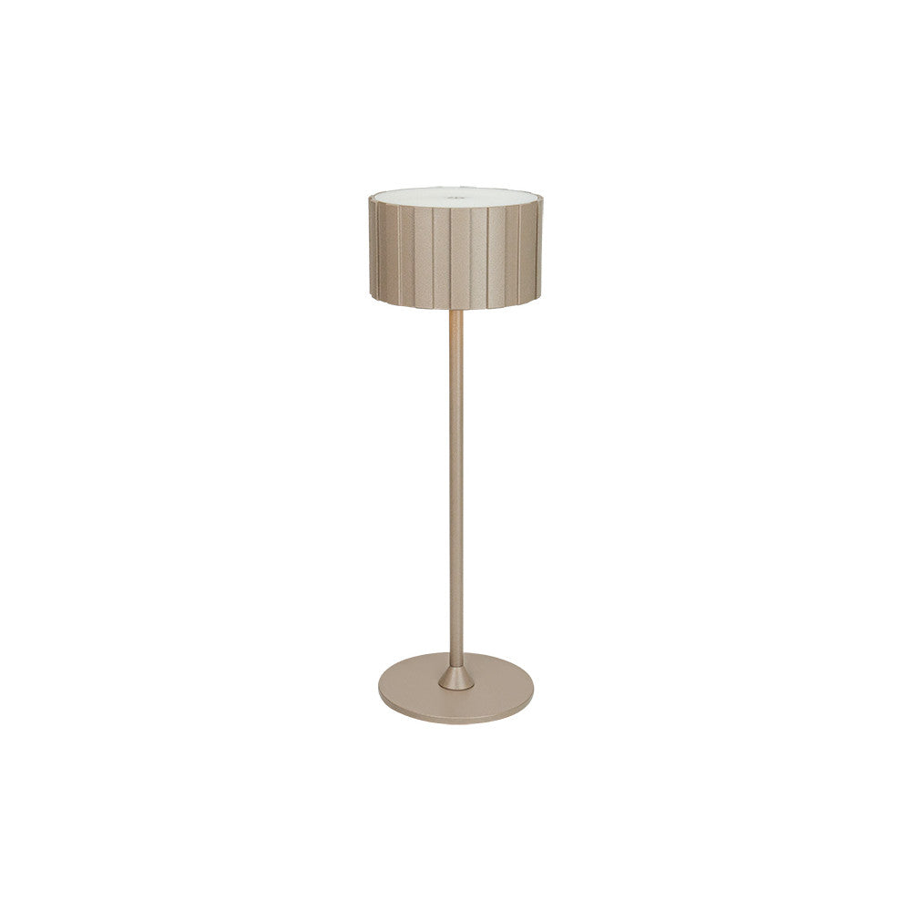Lampe sur Table Exterieur ZAMBELIS Tactile D86 2W CCT Dimmable IP44 DESIGN Taupe Sable E489