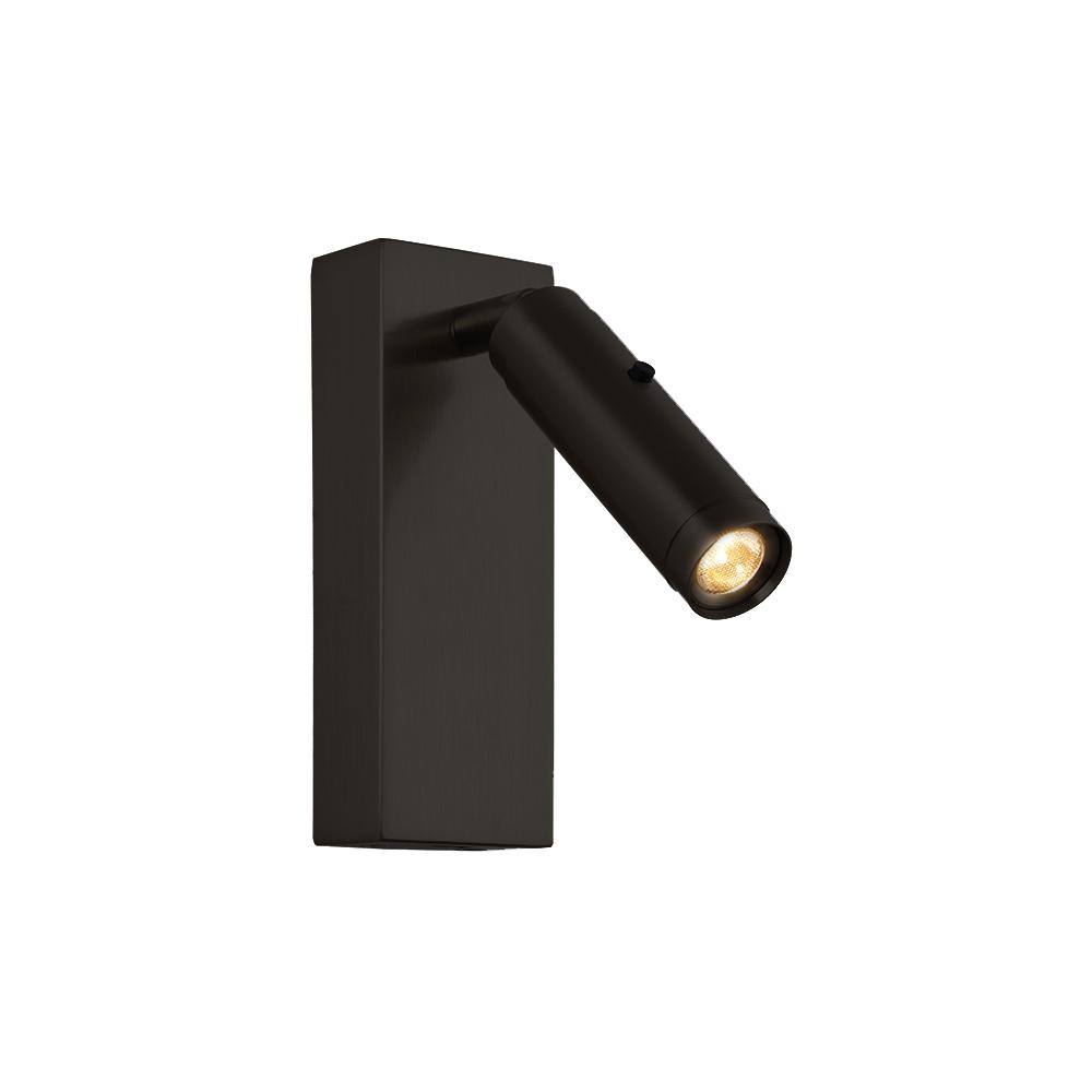 Applique Murale ZAMBELIS Lecture 3W Interrupteur DESIGN Noir Mat H68-B