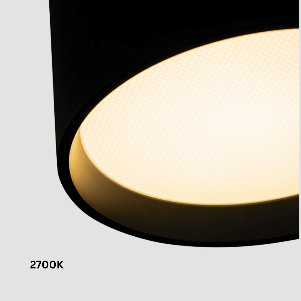 Plafonnier ZAMBELIS D120 12W Dimmable DESIGN Noir Sable 25216